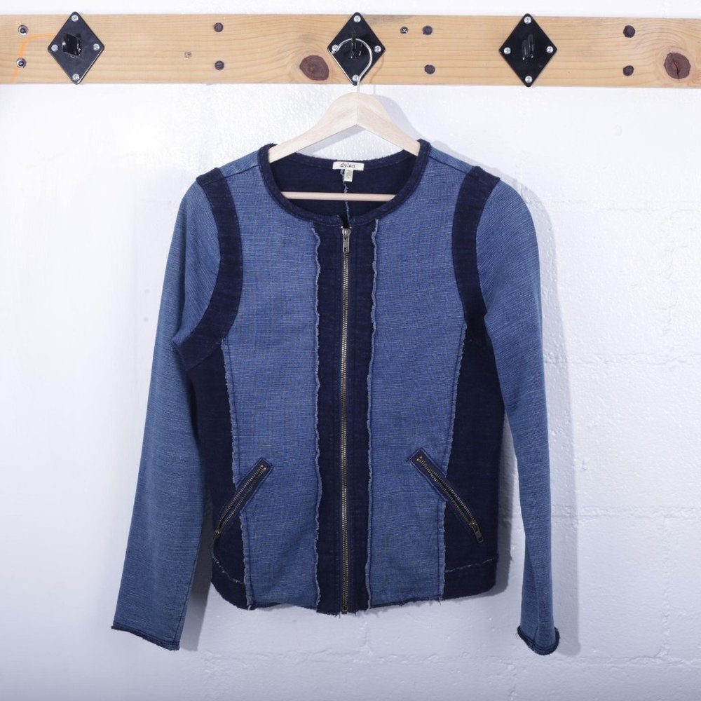 Dylan Denim Jacket Front Zip Closure - image 1